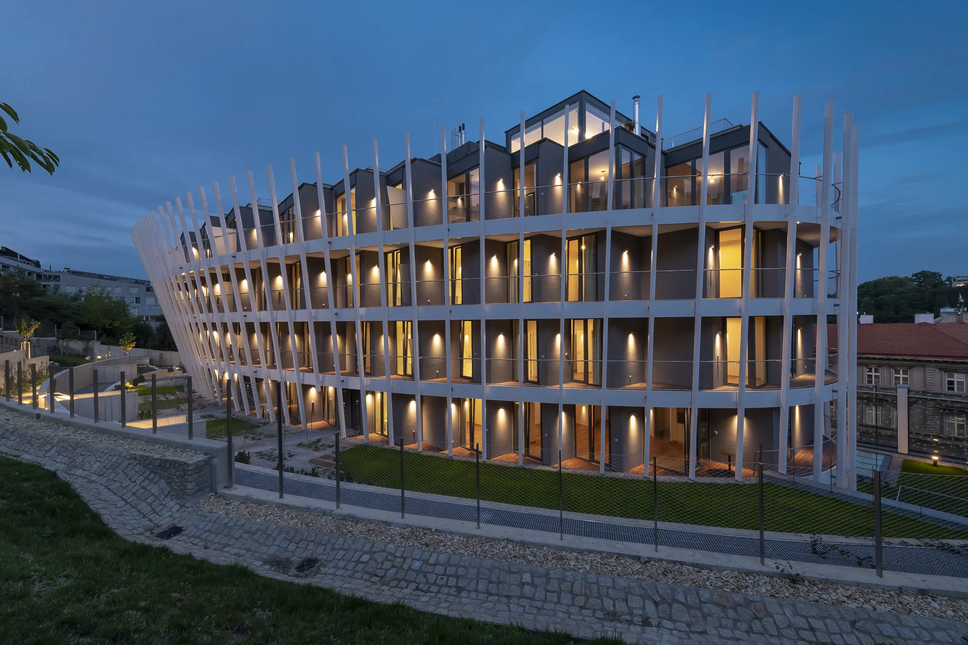 Ellipsis, the elliptical building above Smíchov, Prague