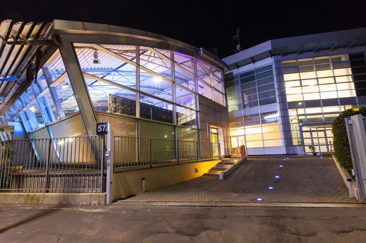 Gadames 57, illuminated entrance at night