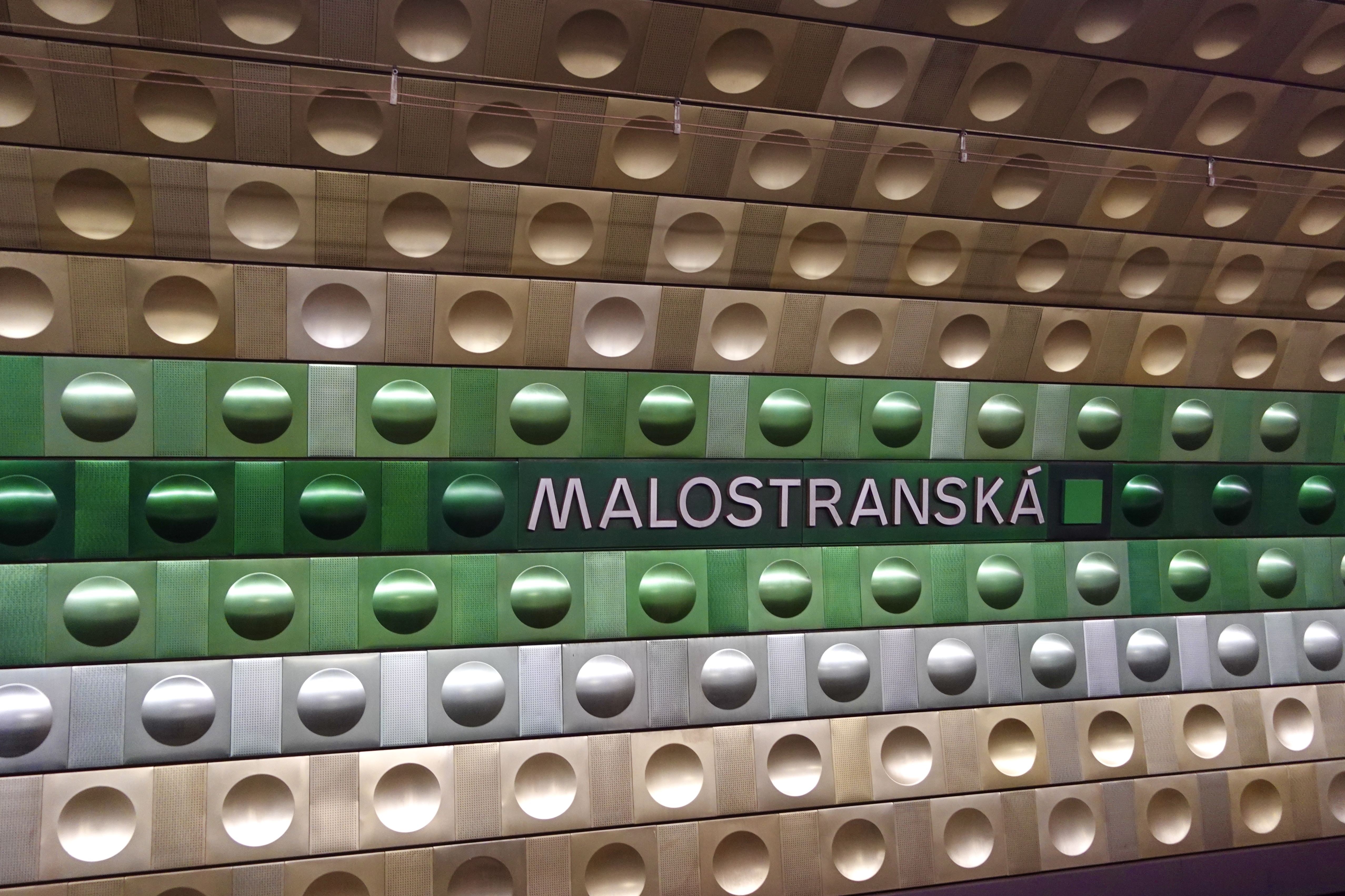 Malostranská metro station, steps from Letenská
